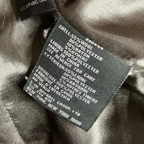 Kenneth Cole Reaction Trench Coat Wool Blend Peacoat Womens S Gray Neutral - Picture 6 of 7